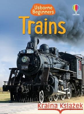 Trains Emily Bone Christyan Fox 9781835404003 Usborne Books - książka