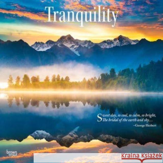 Tranquility 2025 12 X 24 Inch Monthly Square Wall Calendar Plastic-Free Browntrout 9781975477882 Browntrout Publishers - książka