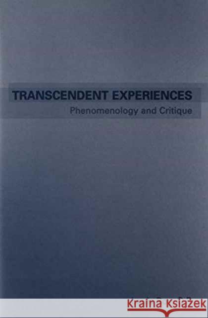 Transcendent Experiences: Phenomenology and Critique Roy, Louis P. 9780802035349 University of Toronto Press - książka