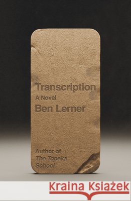 Transcription Lerner, Ben 9781420539608 Thorndike Press Large Print - książka