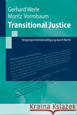 Transitional Justice: Vergangenheitsbewältigung Durch Recht Werle, Gerhard 9783662556757 Springer - książka