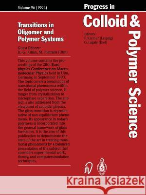 Transitions in Oligomer and Polymer Systems Hans-Georg Kilian Martin Pietralla 9783662156766 Steinkopff-Verlag Darmstadt - książka