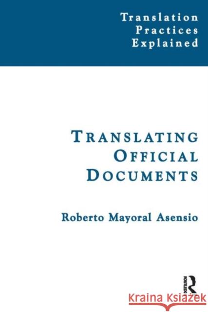 Translating Official Documents  9781900650656 St Jerome Publishing - książka