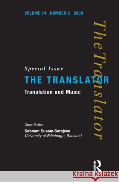Translation and Music  9781905763108 The 