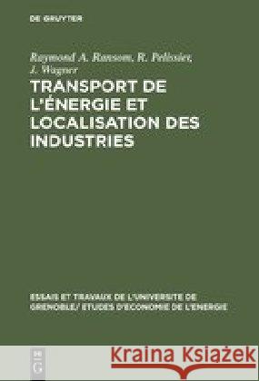 Transport de l'énergie et localisation des industries J Wagner, Raymond A Ransom, R Pelissier, Y Mainguy 9783110994865 Walter de Gruyter - książka