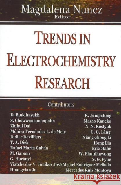 Trends in Electrochemistry Research Magdalena Nunez 9781594544576 Nova Science Publishers Inc - książka