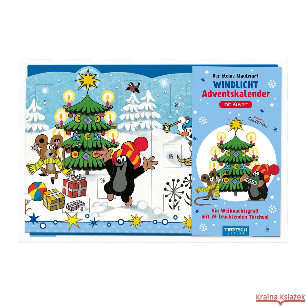 Trötsch Der kleine Maulwurf Windlicht Adventskalender  9783988023698 Trötsch - książka