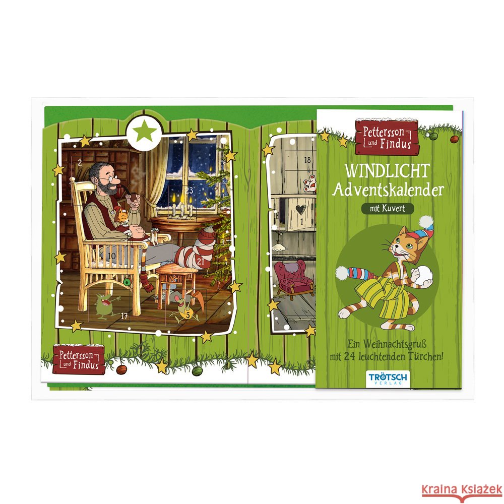 Trötsch Pettersson und Findus Windlicht Adventskalender  9783988023681 Trötsch - książka