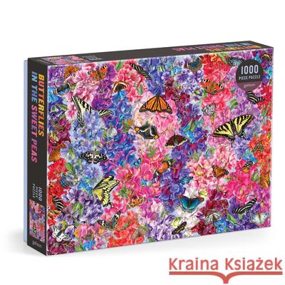 Troy Litten Butterflies In the Sweet Peas 1000 Piece Puzzle Troy Litten 9780735383357 Galison - książka