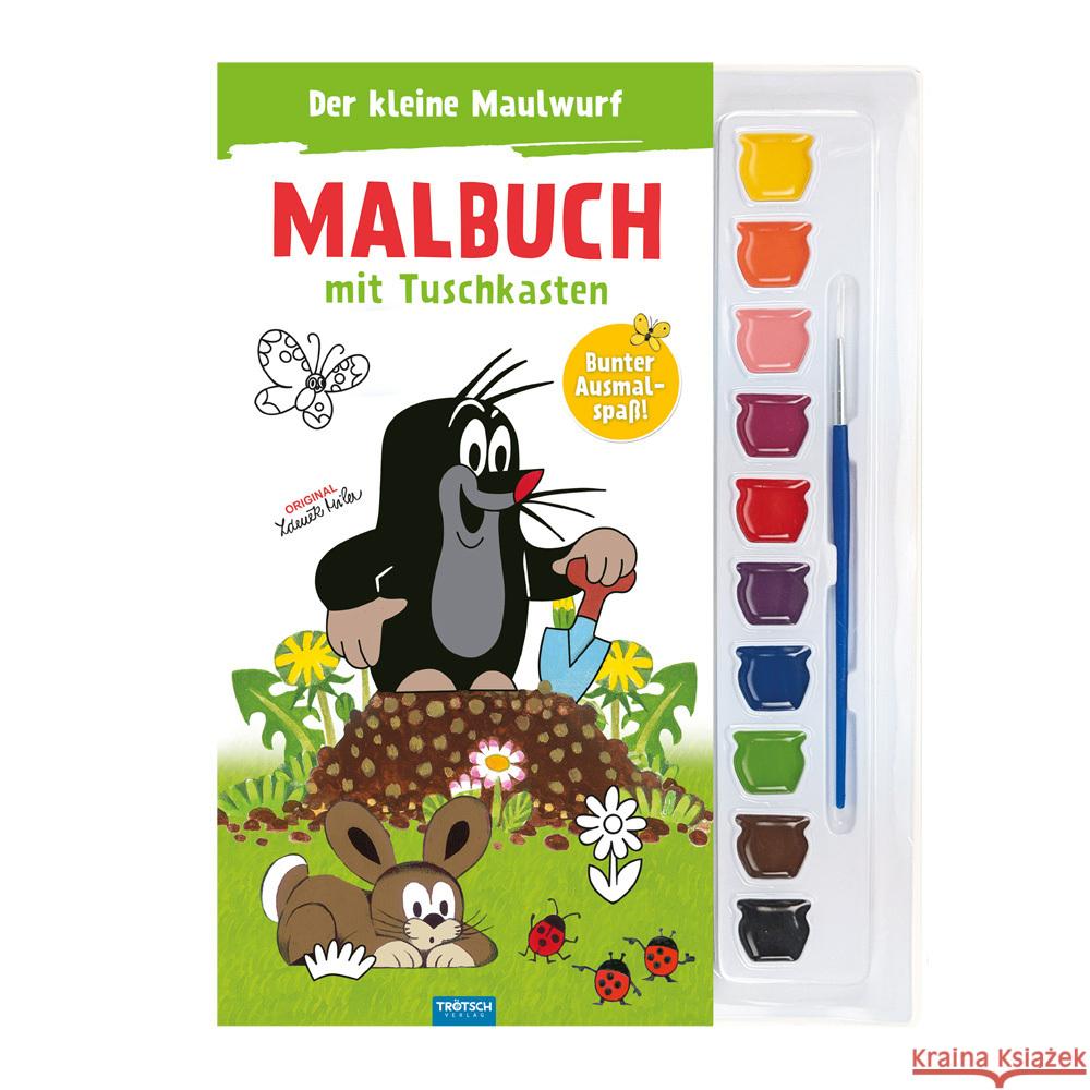 Trötsch Der kleine Maulwurf Malbuch mit Tuschkasten  9783965528413 Trötsch - książka