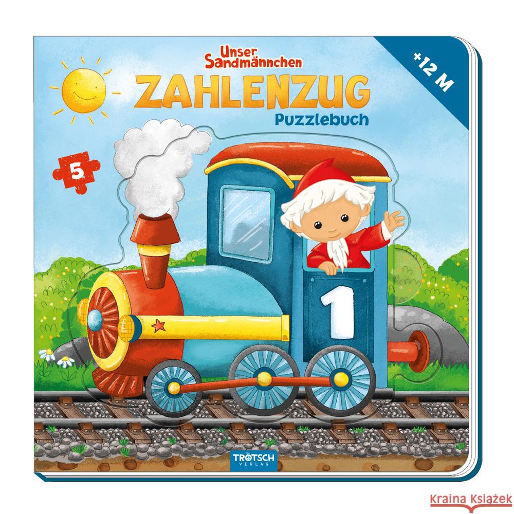 Trötsch Unser Sandmännchen Puzzlebuch Zahlenzug Puzzlebuch  9783965528819 Trötsch - książka