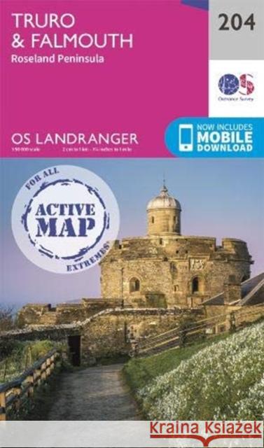 Truro & Falmouth: Roseland Peninsula  9780319475812 Ordnance Survey - książka