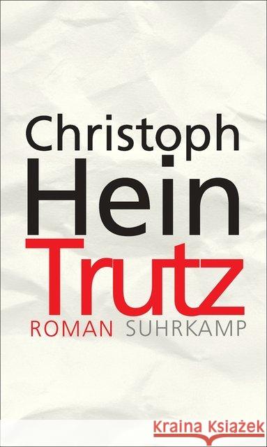 Trutz : Roman Hein, Christoph 9783518425855 Suhrkamp - książka