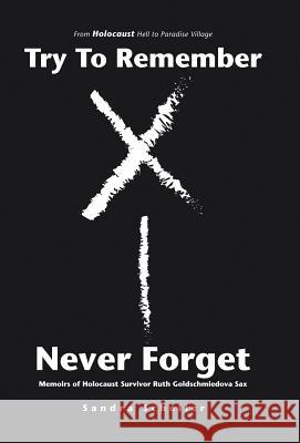 Try to Remember-Never Forget: Memoirs of Holocaust Survivor Ruth Goldschmiedova Sax Sandra Scheller 9781532049064 iUniverse - książka