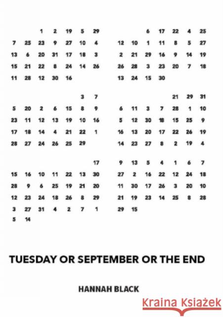 Tuesday or September or The End Hannah Black 9781734656237 Capricious Publishing - książka