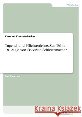 Tugend- und Pflichtenlehre. Zur 