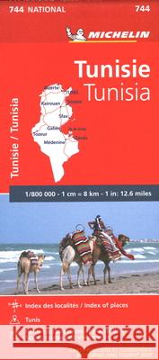 Tunisia - Michelin National Map 744: Map  9782067172357 Michelin Editions des Voyages - książka