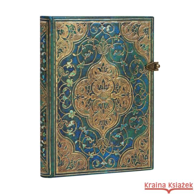 Turquoise Chronicles Midi Lined Hardcover Journal Paperblanks 9781439732144 PAPERBLANKS STATIONERY - książka