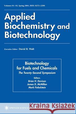 Twenty-Second Symposium on Biotechnology for Fuels and Chemicals Brian H. Davison Mark Finkelstein Brian H. Davison 9781588290380 Humana Press - książka