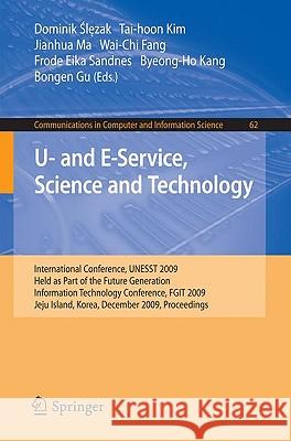 U- And E-Service, Science and Technology Slezak, Dominik 9783642105791 Springer - książka