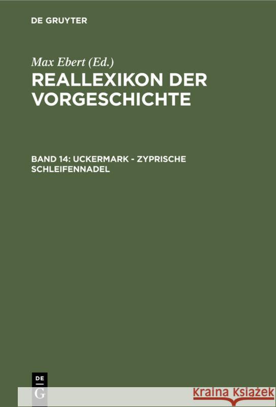 Uckermark - Zyprische Schleifennadel Max Ebert 9783111072920 De Gruyter - książka