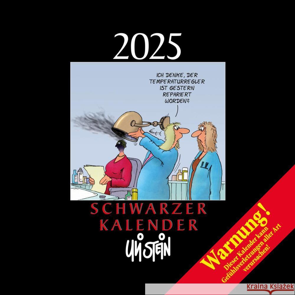 Uli Stein Schwarzer Kalender 2025: Monatskalender für die Wand Stein, Uli 9783830321736 Lappan Verlag - książka