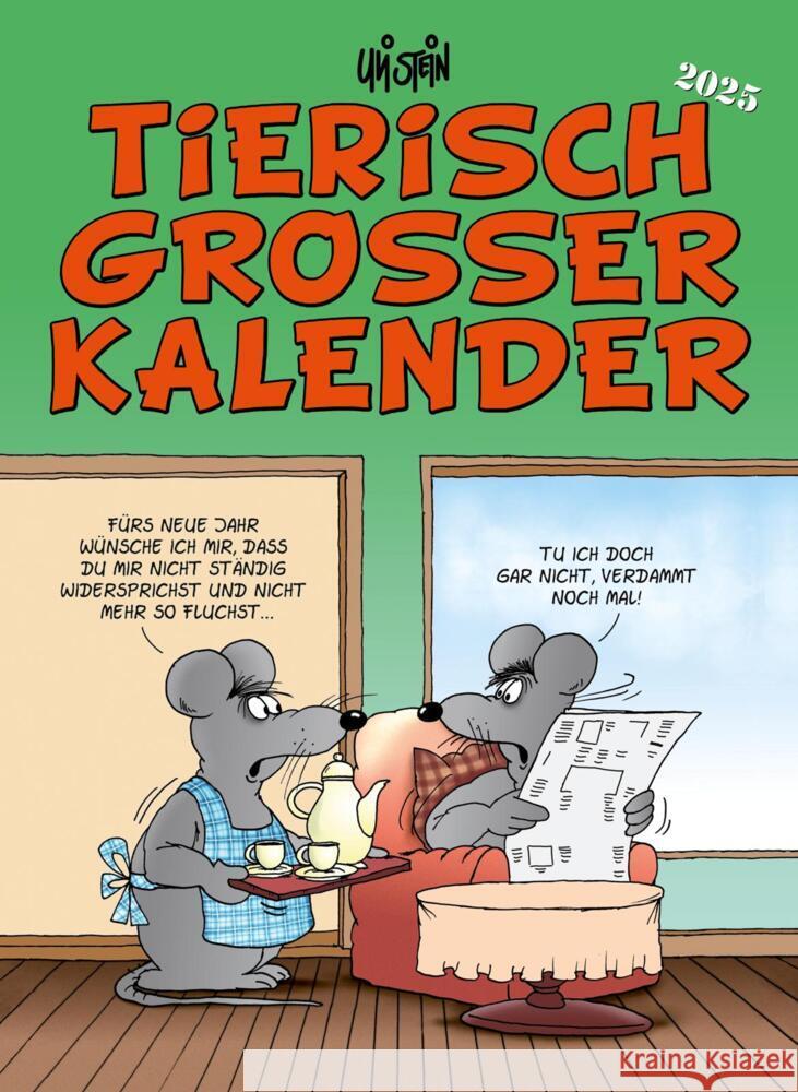 Uli Stein Tierisch großer Kalender 2025: Monatskalender für die Wand im Großformat Stein, Uli 9783830321781 Lappan Verlag - książka