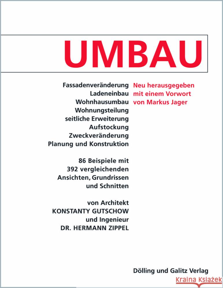 UMBAU Gutschow, Konstanty, Zippel, Hermann 9783960607038 Dölling & Galitz - książka