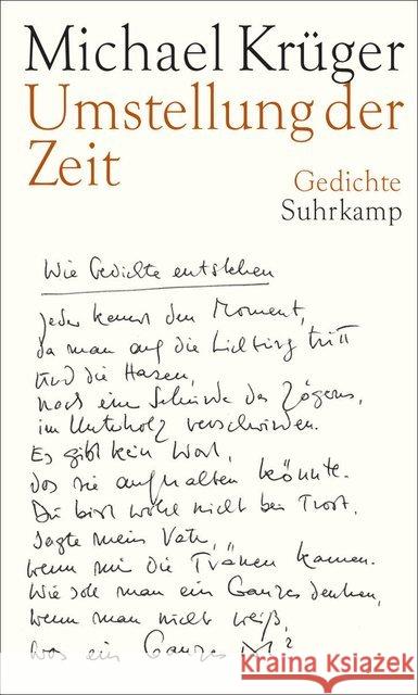 Umstellung der Zeit : Gedichte Krüger, Michael 9783518423943 Suhrkamp - książka