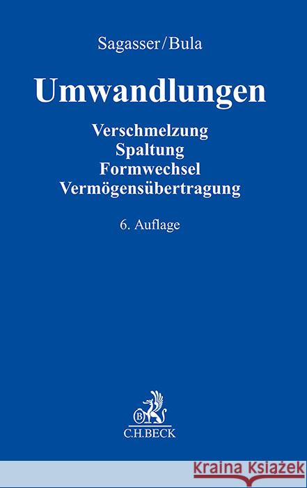 Umwandlungen Sagasser, Bernd, Bula, Thomas 9783406769214 Beck Juristischer Verlag - książka