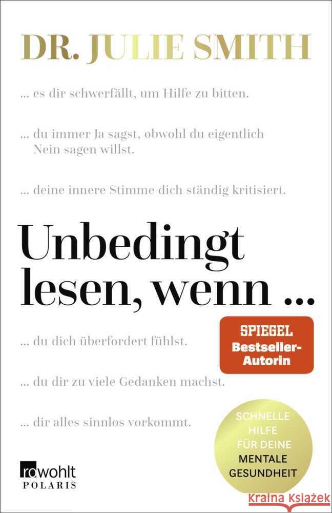 Unbedingt lesen, wenn ... Smith, Julie 9783499014321 Rowohlt TB. - książka