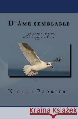 une âme semblable: vingt-quatre stations d'un voyage d'hiver Barriere, Nicole 9781985186910 Createspace Independent Publishing Platform - książka