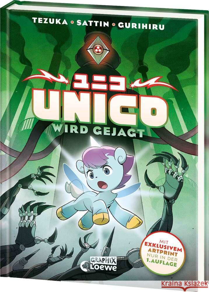 Unico wird gejagt (Band 2) Tezuka, Osamu, Sattin, Samuel 9783743221031 Loewe Verlag - książka