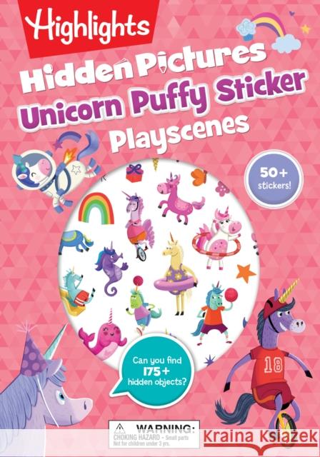 Unicorn Hidden Pictures Puffy Sticker Playscenes Highlights 9781644721155 Highlights Press - książka