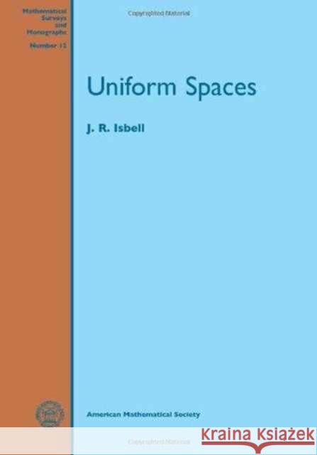 Uniform Spaces  9780821815120 American Mathematical Society - książka