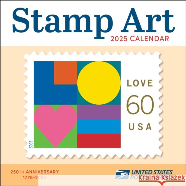 United States Postal Service Stamp Art 2025 Wall Calendar United States Postal Office 9781524886998 Andrews McMeel Publishing - książka