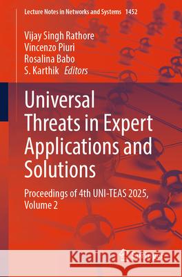 Universal Threats in Expert Applications and Solutions  9789819672912 Springer - książka