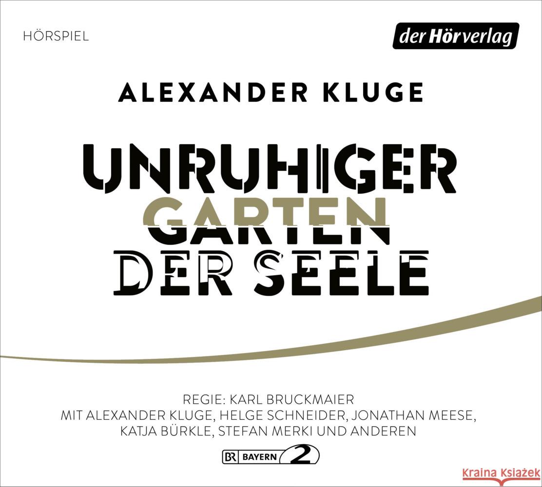 Unruhiger Garten der Seele, 1 Audio-CD Kluge, Alexander 9783844548631 DHV Der HörVerlag - książka
