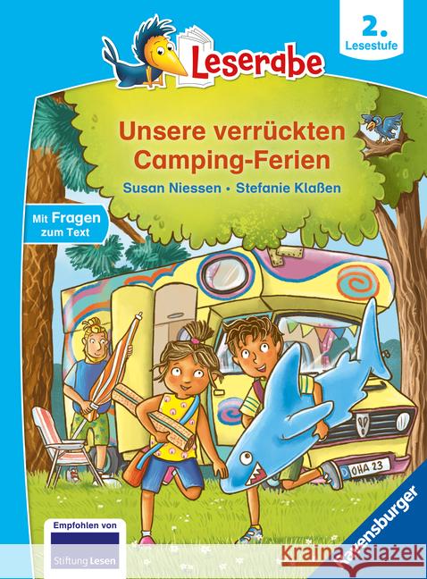 Unsere verrückten Camping-Ferien - lesen lernen mit dem Leseraben - Erstlesebuch - Kinderbuch ab 7 Jahren - lesen üben 2. Klasse (Leserabe 2. Klasse) Niessen, Susan 9783473463107 Ravensburger Verlag - książka
