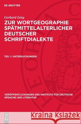 Untersuchungen Gerhard Ising 9783112720707 De Gruyter (JL) - książka