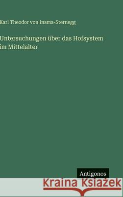 Untersuchungen ?ber das Hofsystem im Mittelalter Karl Theodor Von Inama-Sternegg 9783386430487 Antigonos Verlag - książka