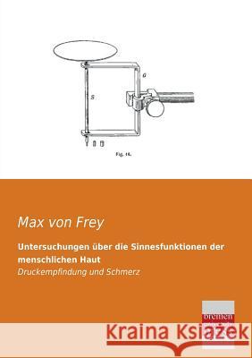 Untersuchungen Uber Die Sinnesfunktionen Der Menschlichen Haut Max Vo 9783955622060 Bremen University Press - książka