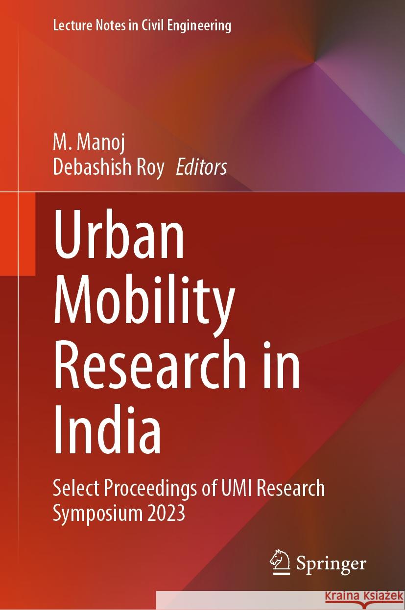 Urban Mobility Research in India  9789819781157 Springer - książka