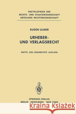 Urheber- Und Verlagsrecht Ulmer, E. 9783642678202 Springer - książka