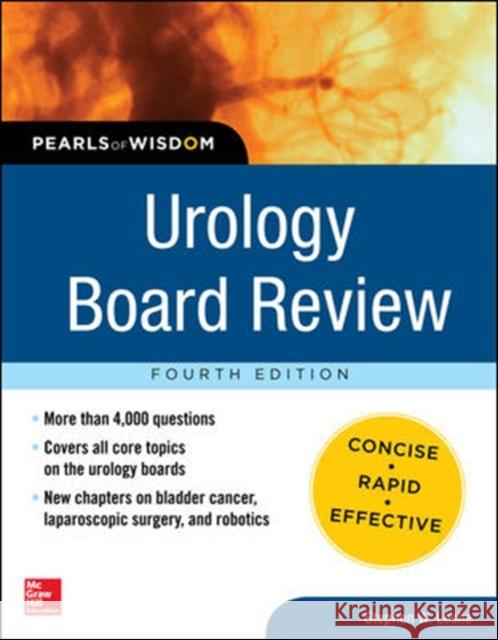 Urology Board Review Pearls of Wisdom, Fourth Edition Stephen Leslie 9780071799263  - książka