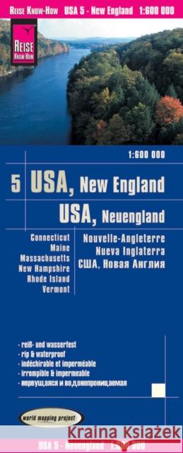 USA 5 New England (1:600.000): Connecticut, Maine, Massachusetts, New Hampshire, Rhode Island, Vermont  9783831774067 Reise Know-How Verlag Peter Rump GmbH - książka