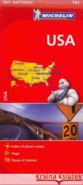 USA - Michelin National Map 761 Michelin 9782067173279 Michelin Travel Publications - książka