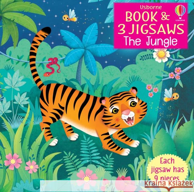 Usborne Book and 3 Jigsaws: The Jungle Sam Taplin 9781474969413 Usborne Publishing Ltd - książka