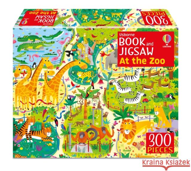 Usborne Book and Jigsaw At the Zoo Kirsteen Robson 9781805077732 Usborne Publishing Ltd - książka