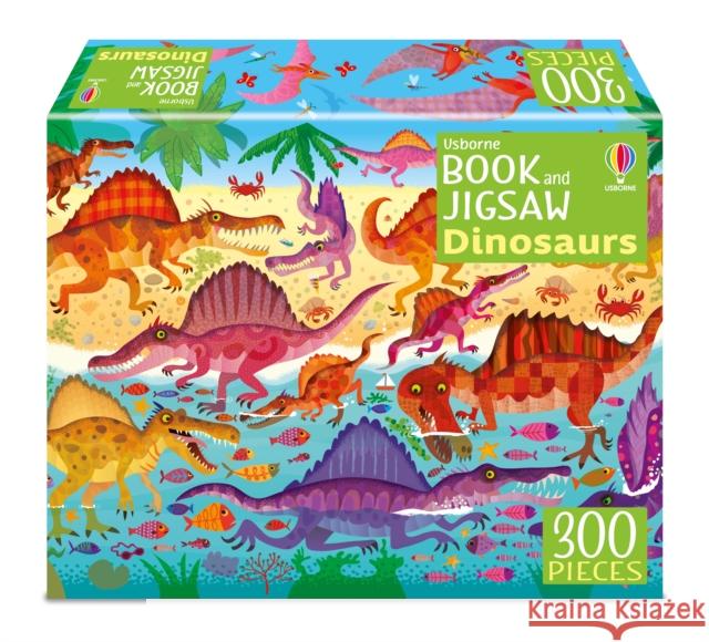 Usborne Book and Jigsaw Dinosaurs Kirsteen Robson 9781805319443 Usborne Publishing Ltd - książka